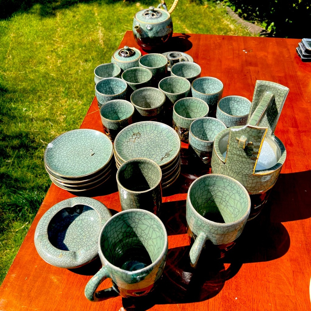 Vintage Japanese Somayaki Set